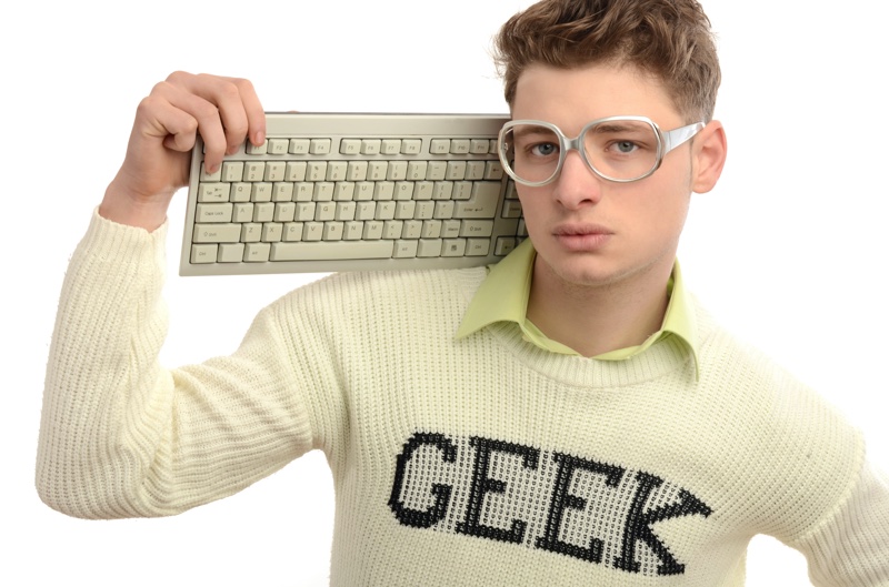 Man Geek Sweater Keyboard
