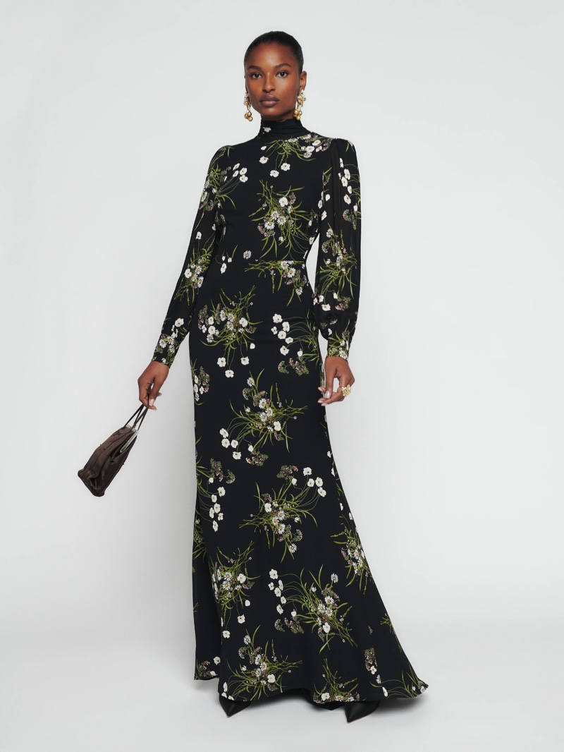Reformation Midleton Dress in Veuve $386 (Previously $488)