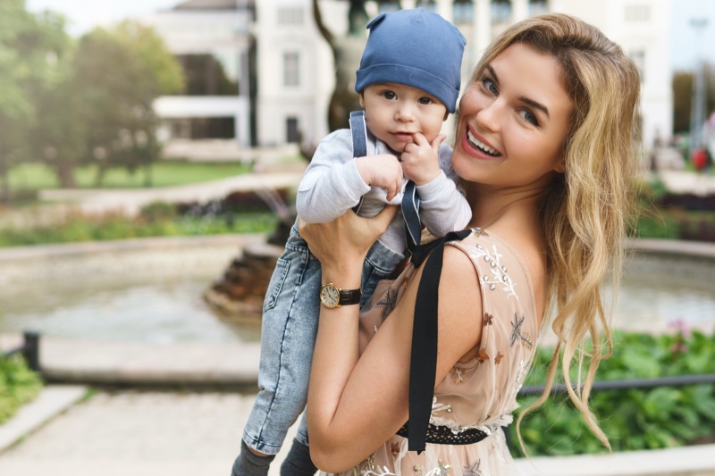 Smiling Mom Baby Overalls Beanie