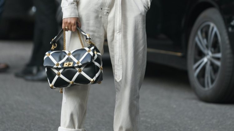 Street Style Valentino Stud Bag Logo Sandals