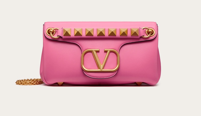Valentino Stud Sign Pink Bag