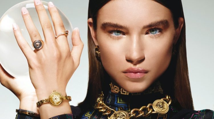 Meghan Roche Enchants in Versace Watches ‘Fortune Teller’ Campaign