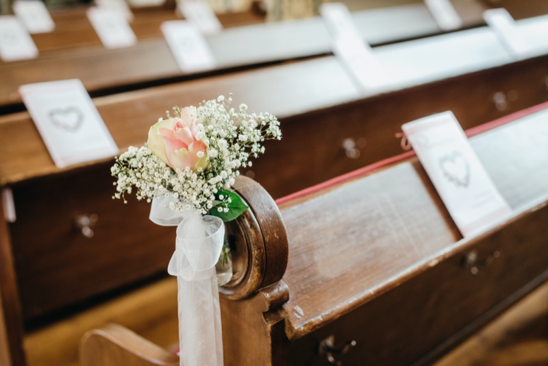 Wedding Chapel Flower Arrangement