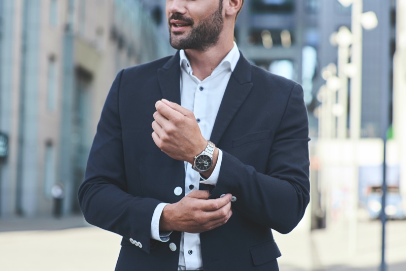 Well Dressed Man Watch Suit