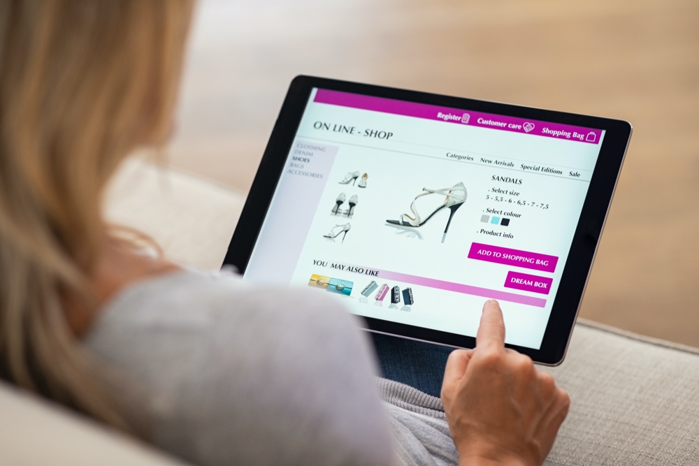 Woman Shopping Online Shoes
