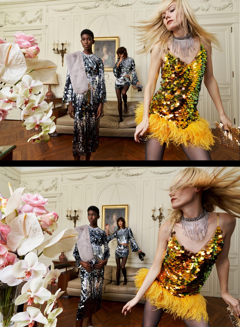 Sequins stand out in Zara's party collection.