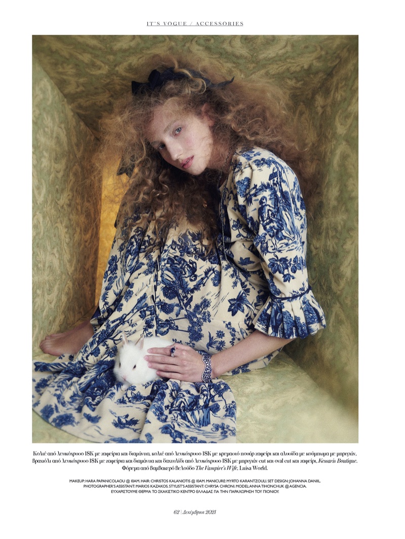 Anna Tihonchuik Vogue Greece Thanassis Krikis Alice Wonderland Editorial