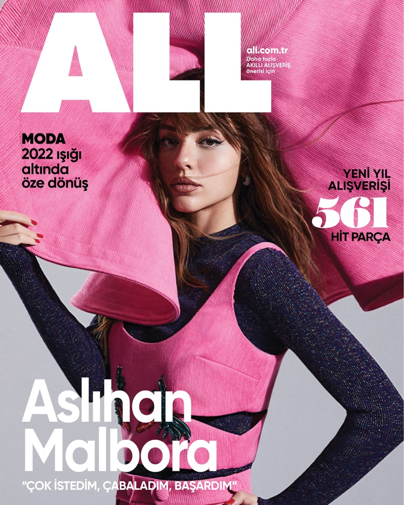 Aslihan Malbora on All Magazine January 2022 cover. Photo: Photo: Emre İbis