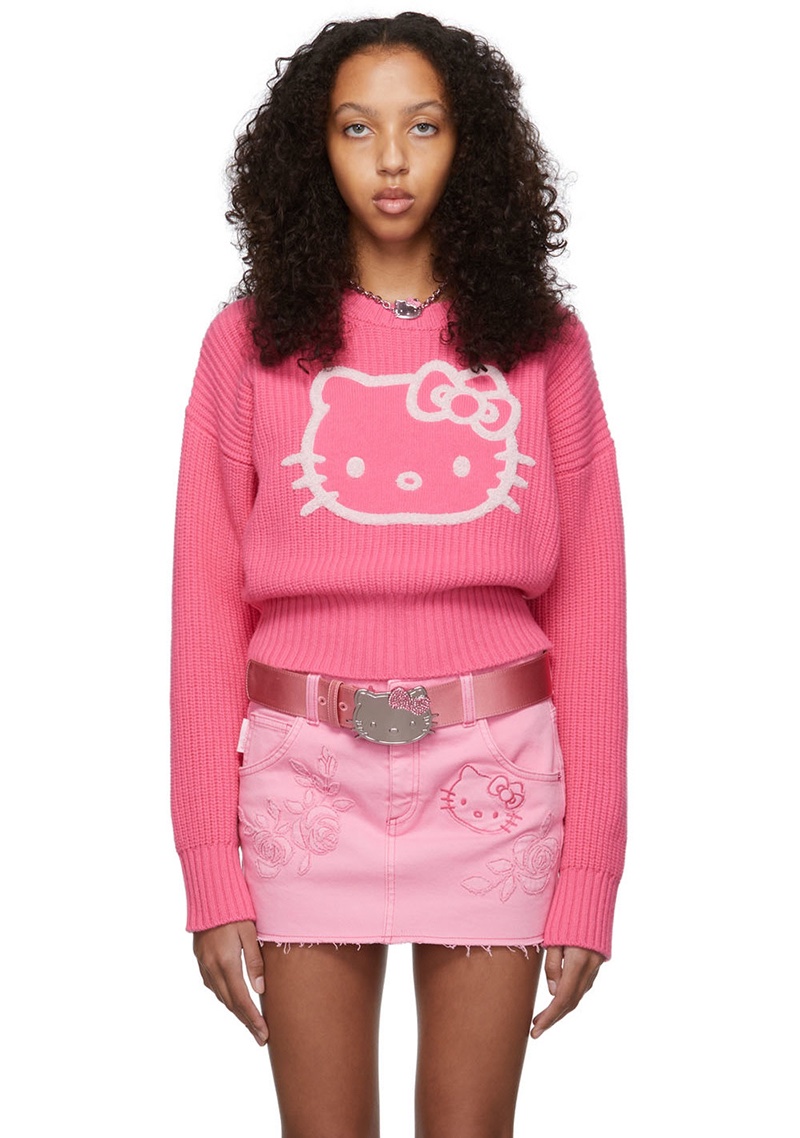 Blumarine x Hello Kitty Logo Crewneck Sweater $845