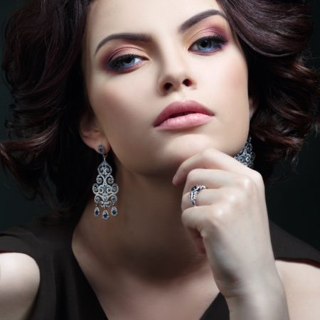 Incredible Ideas for Buying Jewelry Online Brunette Model Statement Earrings Ring