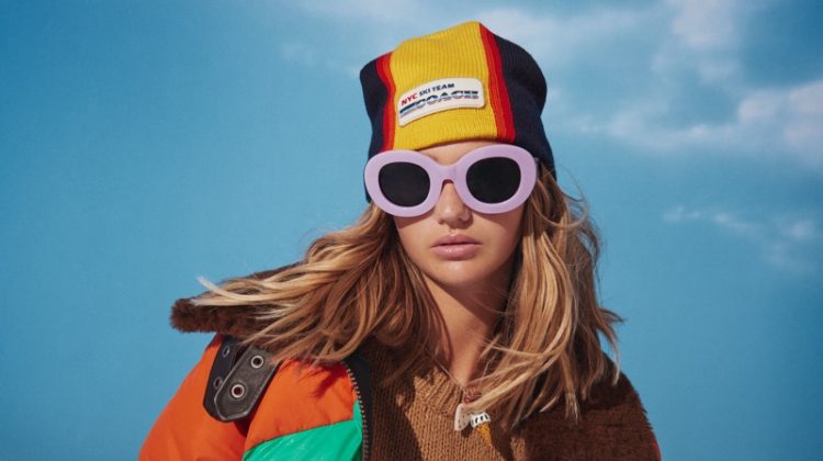 Model Mia Regan stars in Coach Ski Collection campaign. Photo: © 2021 Zackery Michael