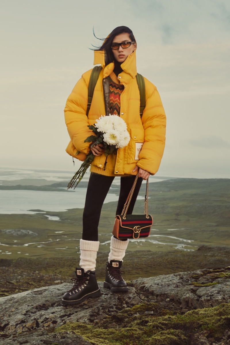 Outerwear styles stand out in The North Face x Gucci chapter 2 campaign.