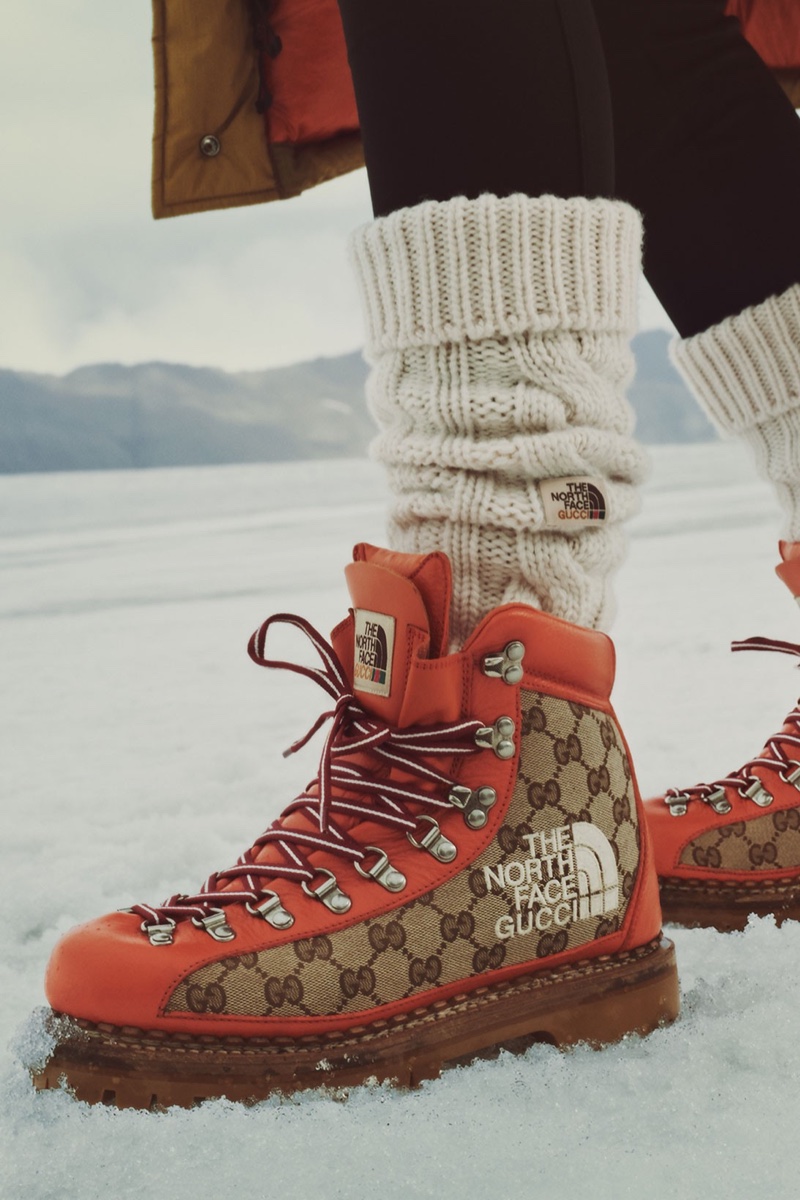 Boots featured in The North Face x Gucci Chapter 2 campaign.