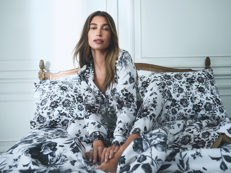 Hailey Bieber stars in Victoria's Secret Heritage Toile campaign.