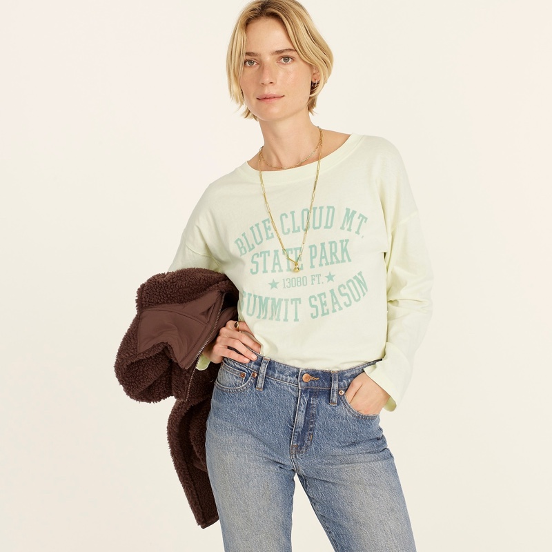 J. Crew Long-Sleeve Broken-in Jersey Summit Season T-Shirt $23.50