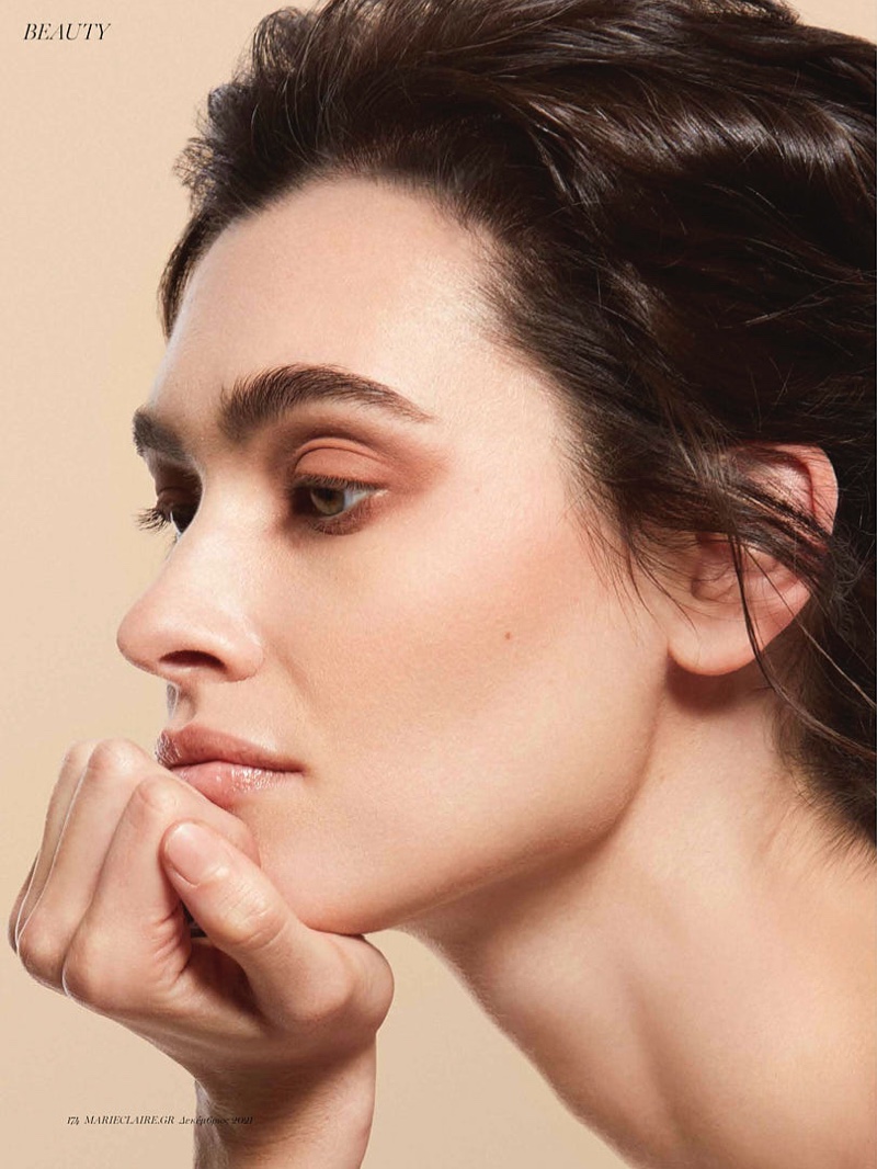 Laura Sanchez Wears Neutral Makeup for Marie Claire Greece