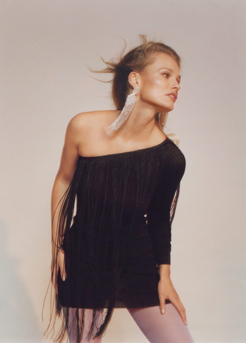 Mango Asymmetric Fringe Dress.