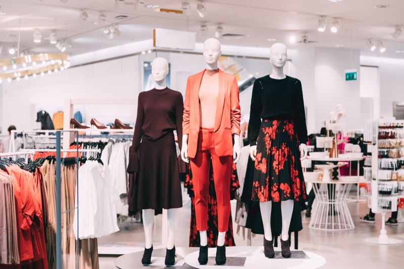 Colorful Summer Clothes on Mannequin in Women Fashion Store