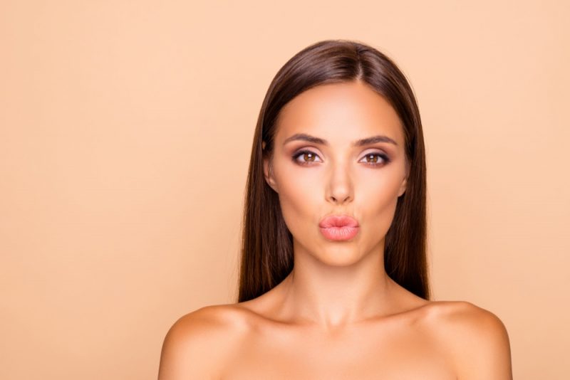 Model Pucker Up Beauty Image Fillers