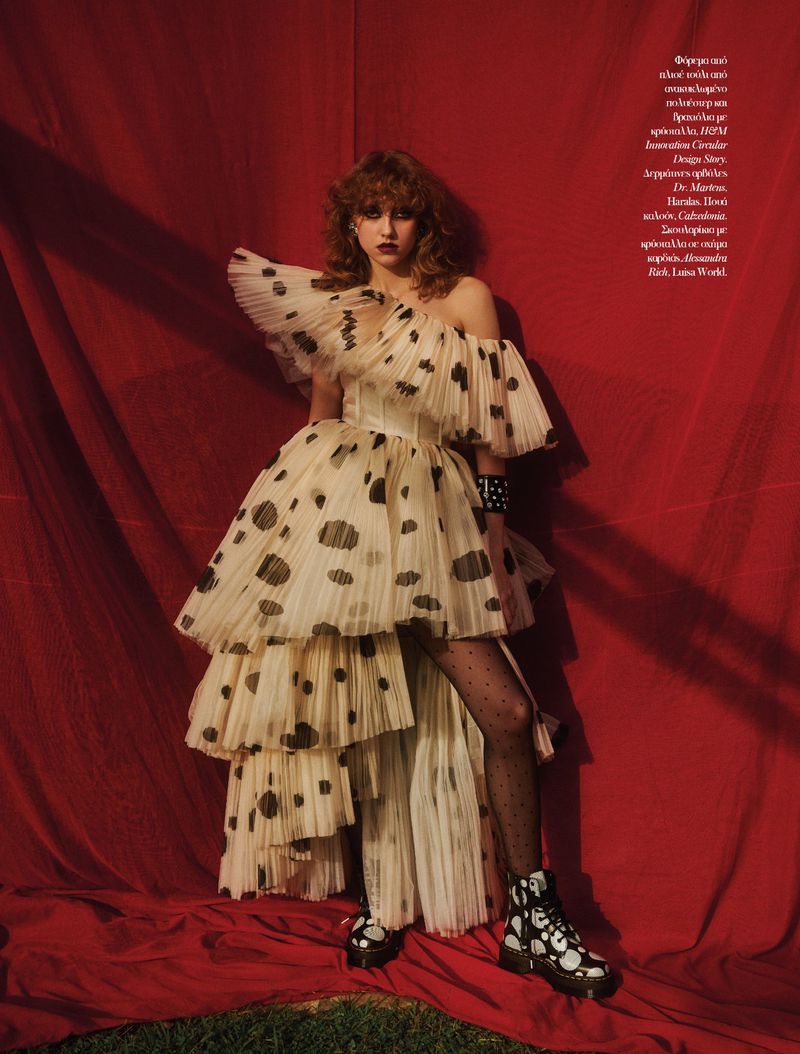 Sia Vlasova Wears Neo-Gothic Style for Vogue Greece
