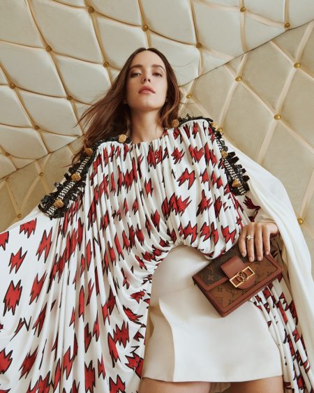 Stacy Martin stars in Louis Vuitton Holiday 2021 campaign.