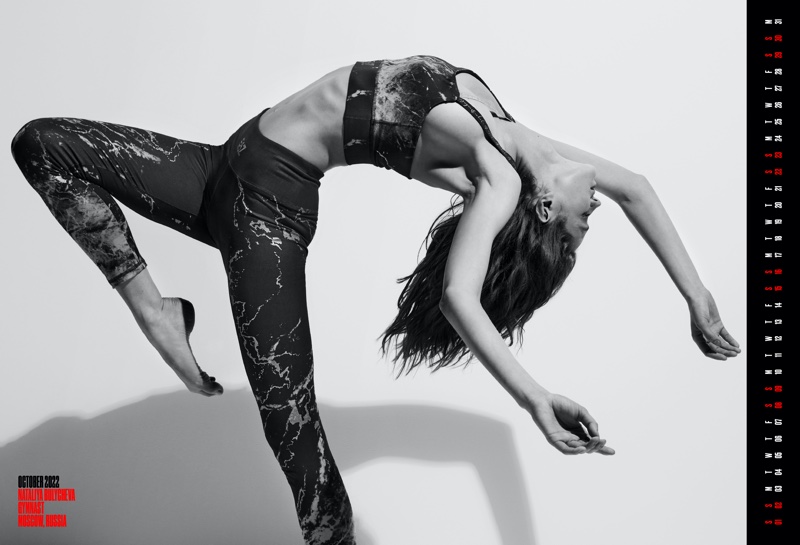 Gymnast Nataliya Bulycheva for October 2022. | Image Courtesy of V Magazine / Sølve Sundsbø