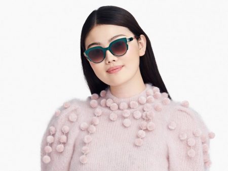 Warby Parker Asha Sunglasses in Layered Peacock Green Crystal $145
