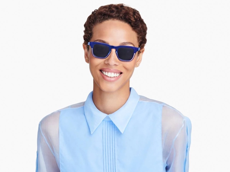 Warby Parker Locke Sunglasses in Layered Sky Blue Crystal $145