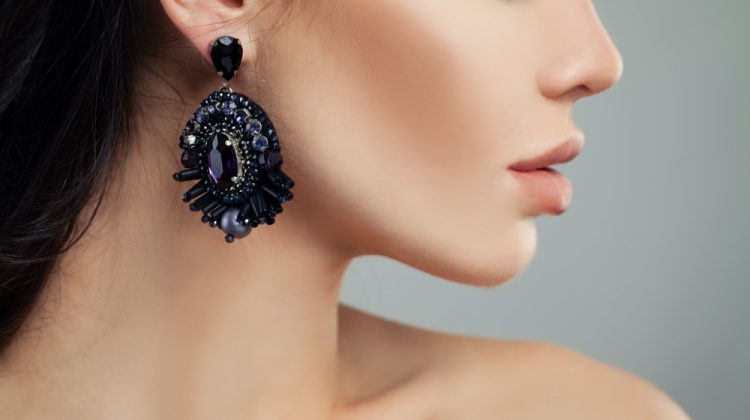 Woman Amethyst Jewelry Earring