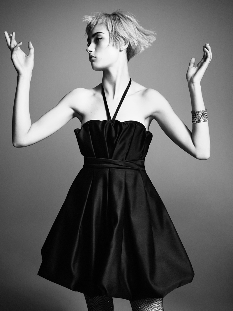 Model Katie Craven Zara Voluminous Dress Limited Edition