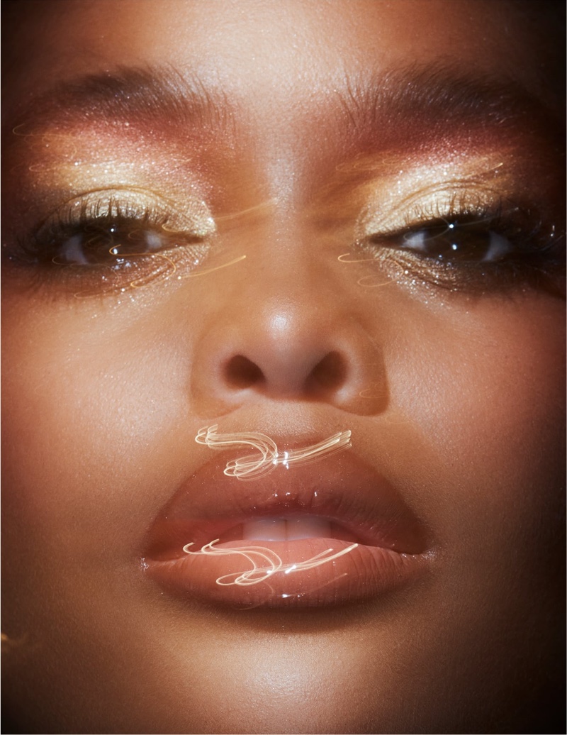Zara Beauty Glitter Bomb editorial.