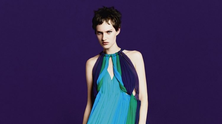 Rich jewel tones stand out in Alberta Ferretti spring-summer 2022 campaign.