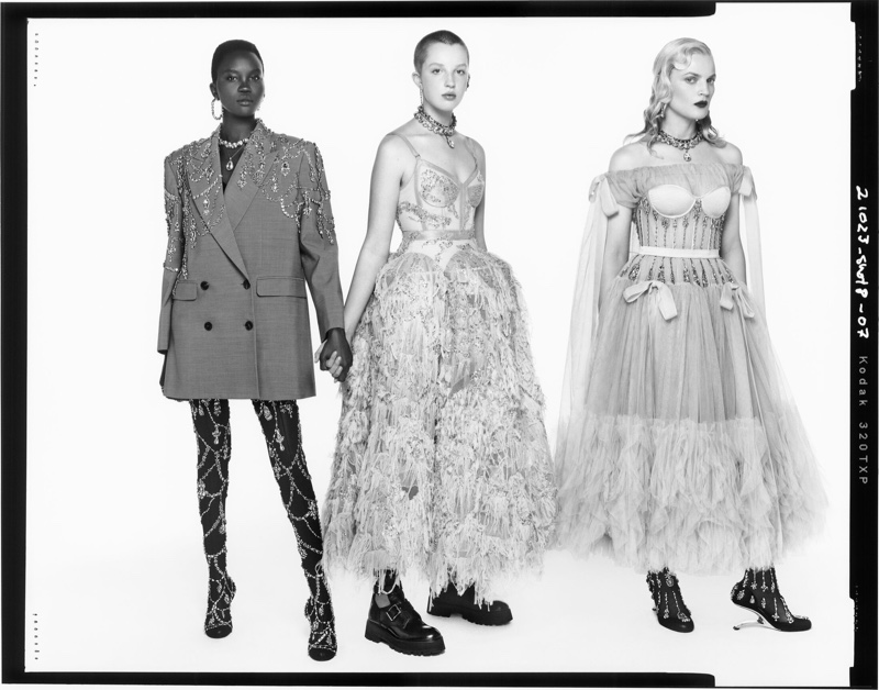 Achenrin Madit Florence Nicholls Guinevere Van Seenus Alexander McQueen Spring 2022 Campaign