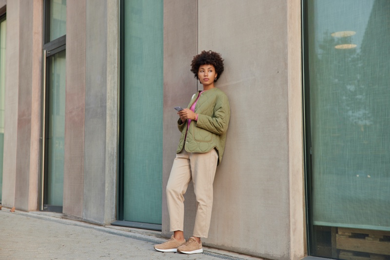 Black Model Streetwear Neutral Outfit