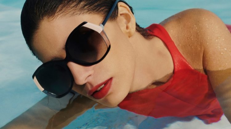 Mica Arganaraz Takes a Dip in Carolina Herrera Spring 2022 Eyewear