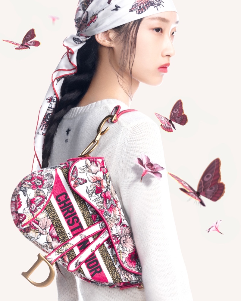 Butterflies decorate the Dior Lunar New Year 2022 collection. 