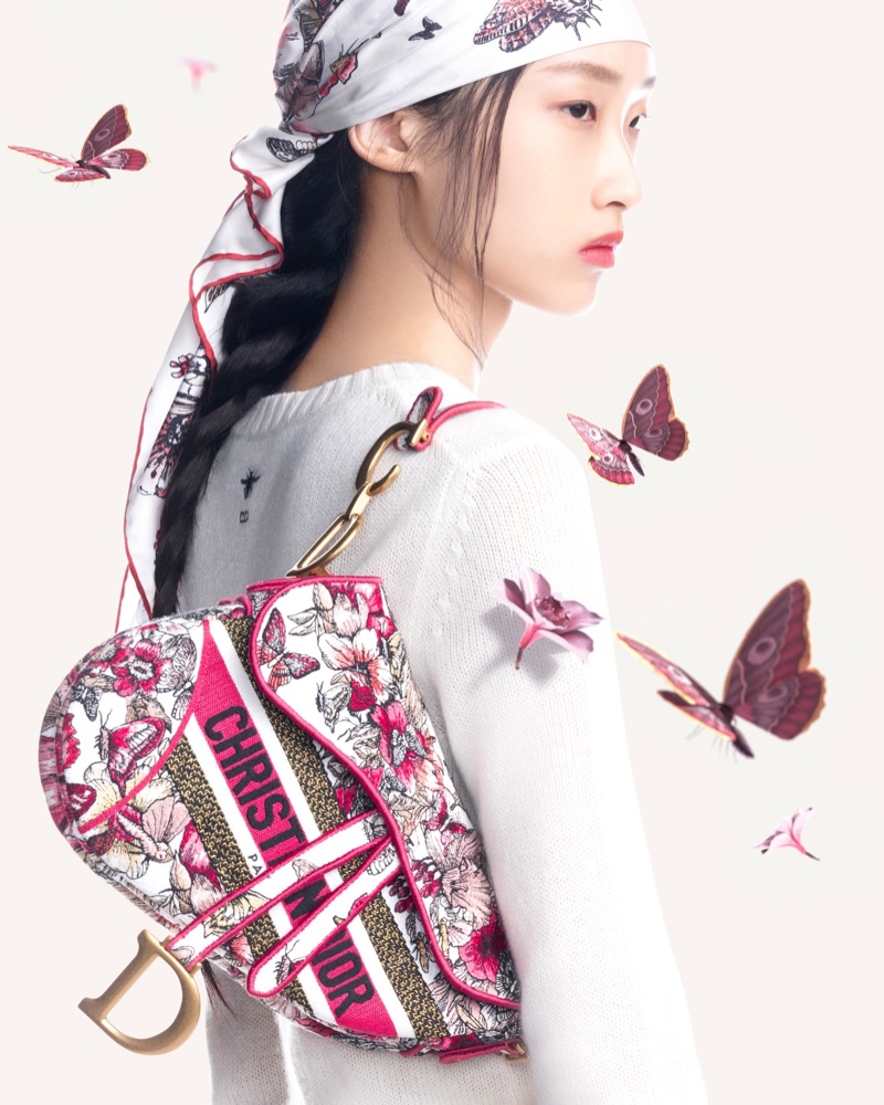 Butterflies decorate the Dior Lunar New Year 2022 collection.