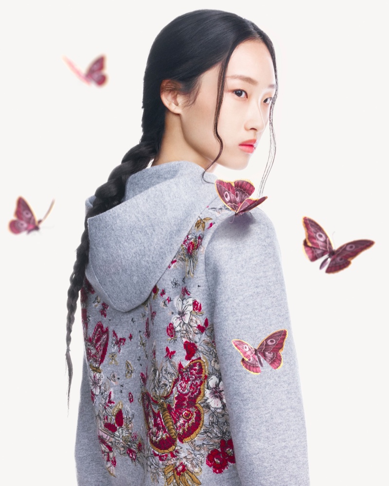 Hooded sweatshirt featured in Dior Lunar New Year 2022 collection.