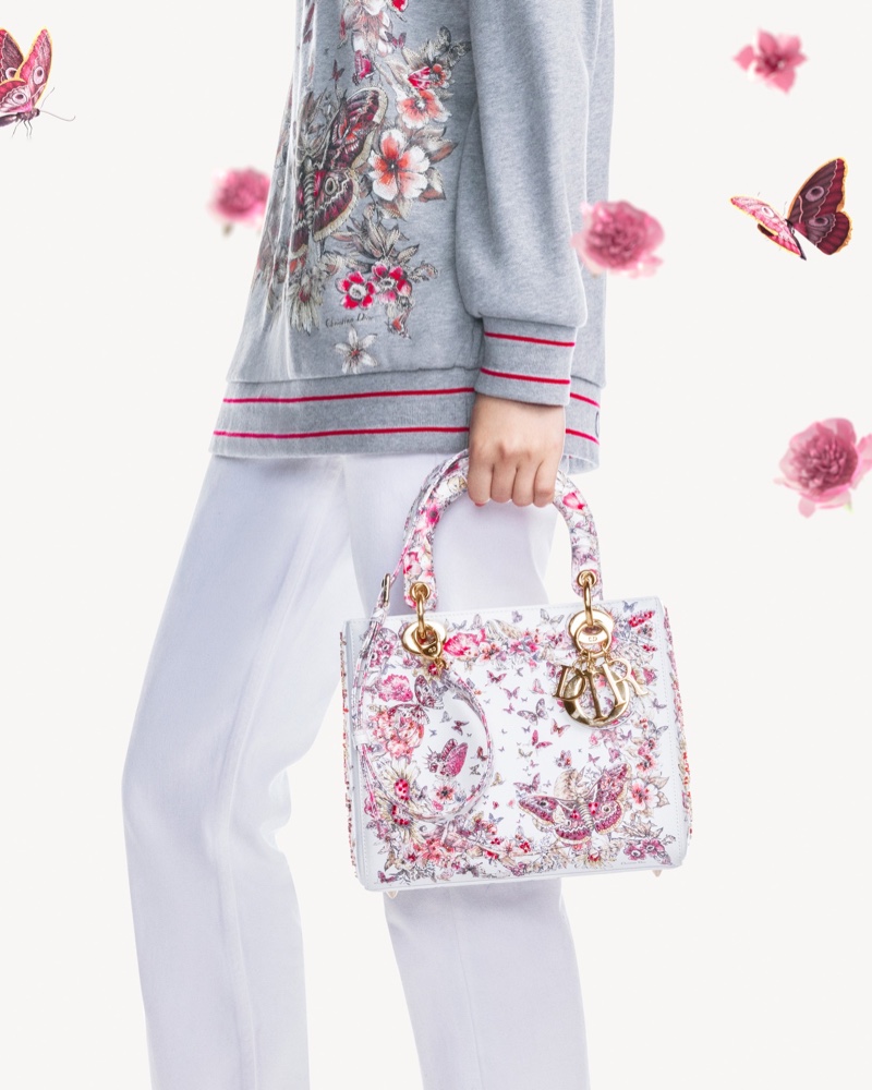 Lady Dior Bag from Dior's Lunar New Year 2022 collection with butterfly embroidery.