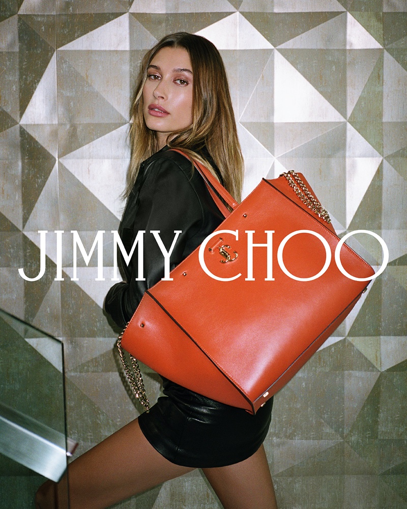 Hailey Bieber Jimmy Choo Varenne Bag Spring 2022 Campaign