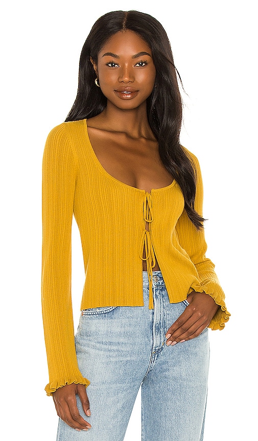 House of Harlow 1960 x Sofia Richie Bree Sweater in Mustard. - size L (also in XS)