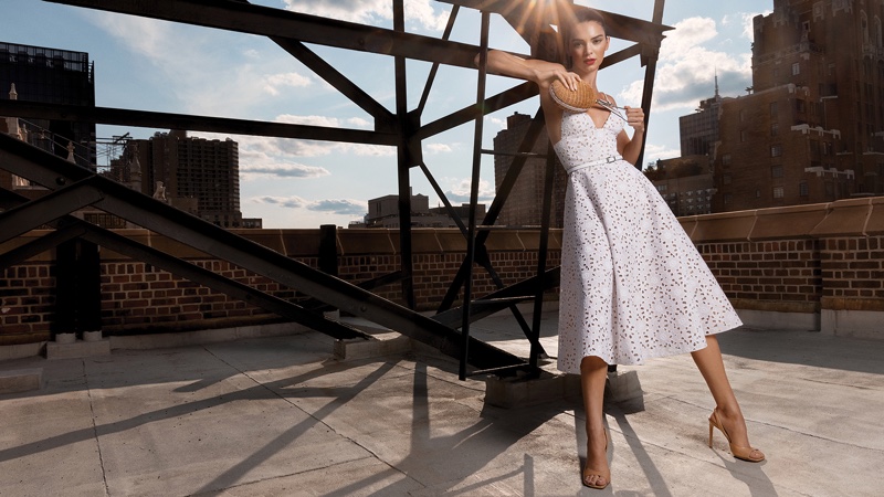 Michael Kors sets its spring 2022 campaign on the roof of Prospect Tower in Manhattan, New York.