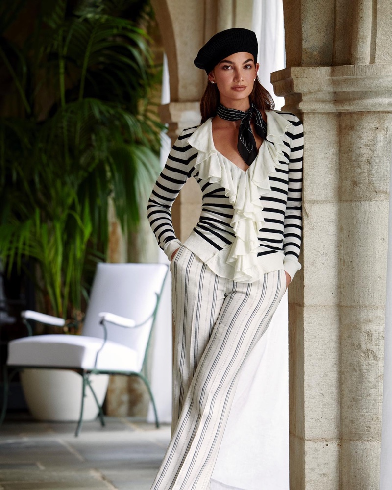 French Outfit Stripes Lauren Ralph Lauren Resort 2022
