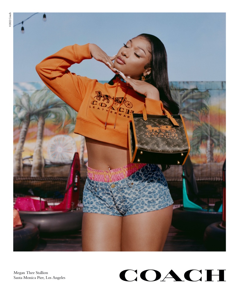 Megan Thee Stallion Shorts Coach Spring 2022 Campaign