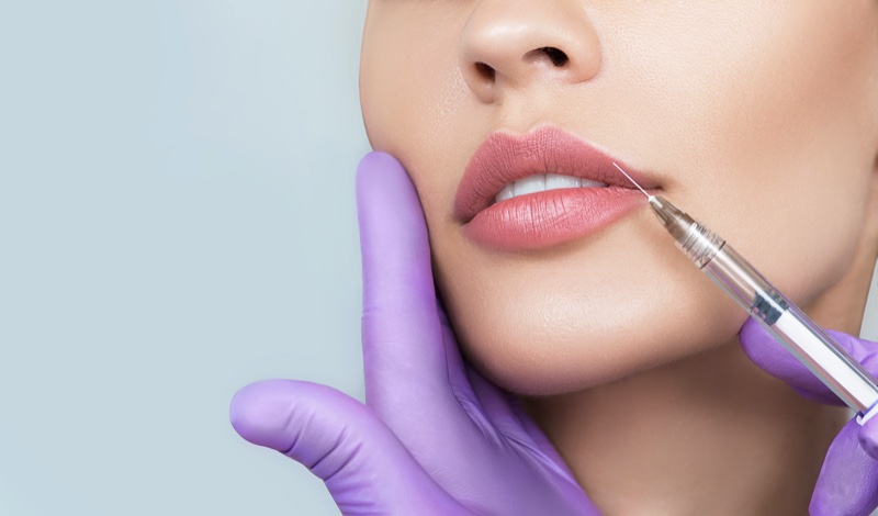 Model Lip Filler Needle Concept