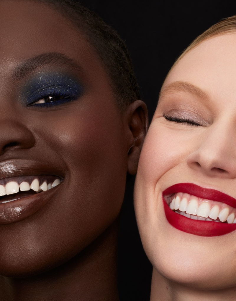 Nyayop Toang and Juliana Schurig pose for NARS Cosmetics. Photo: Lara Jade