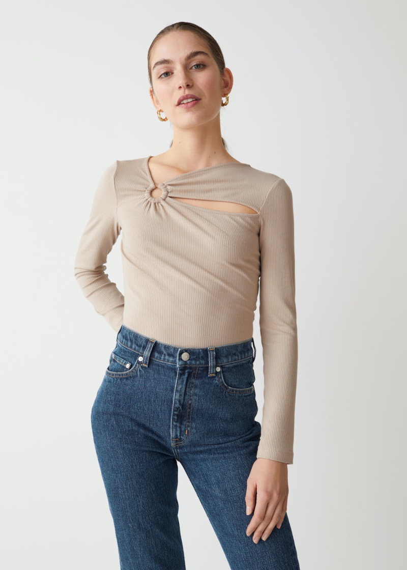 & Other Stories Asymmetric Cut-Out Top $49