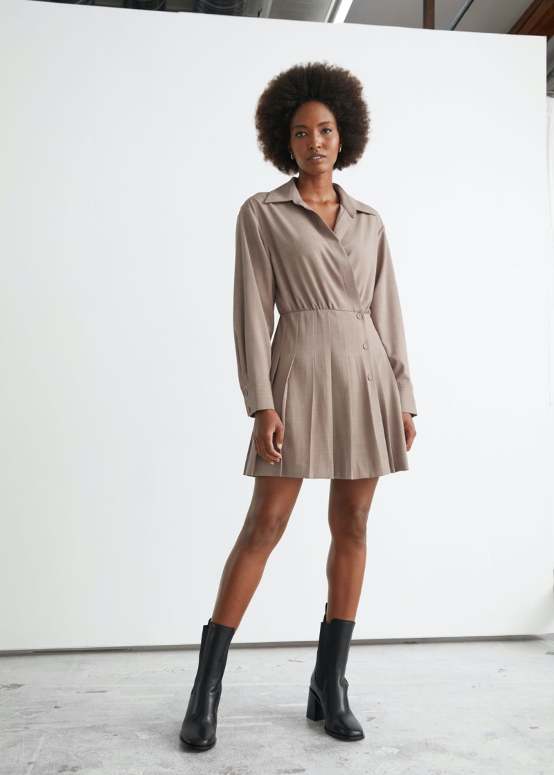 & Other Stories Buttoned Mini Dress $119