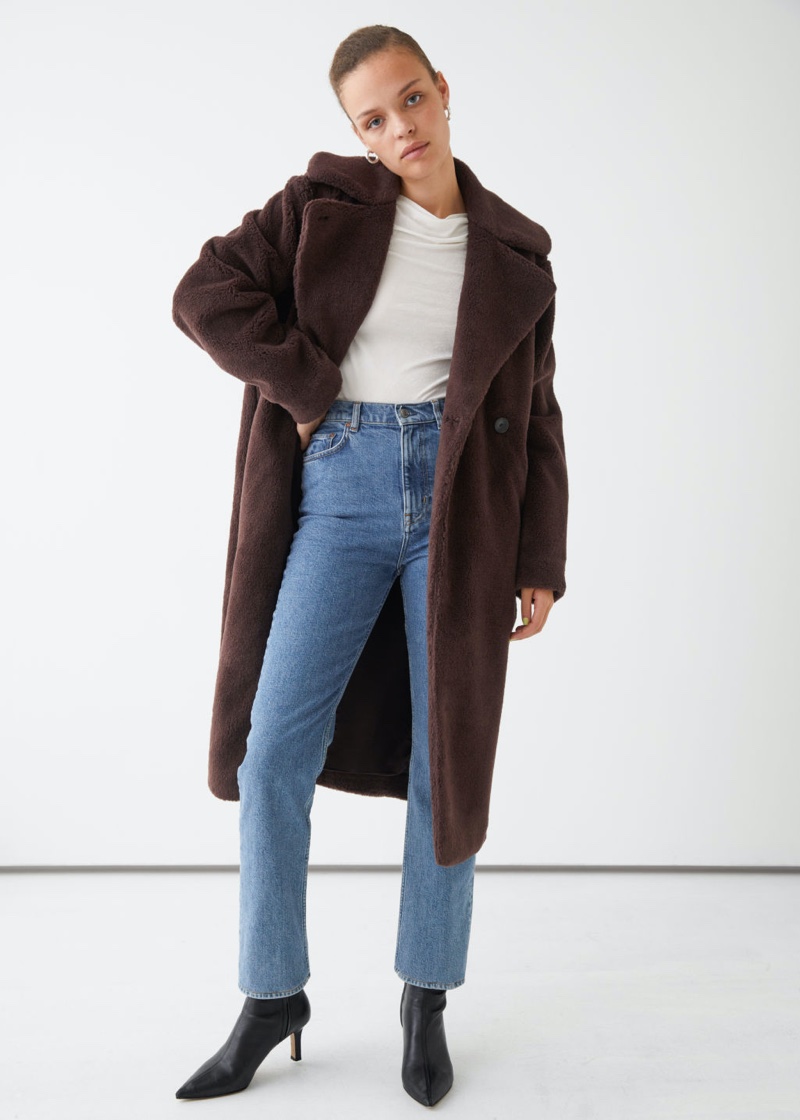 & Other Stories Fuzzy Faux Fur Coat $249