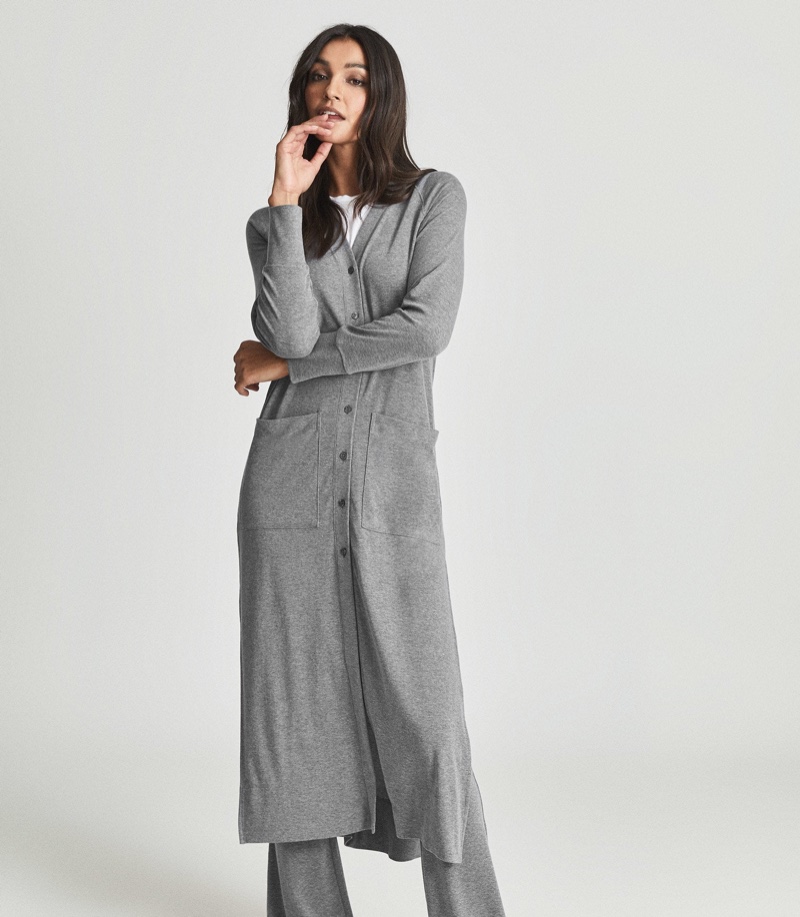 Reiss Tess Longline Jersey Cardigan $94 (previously $160)